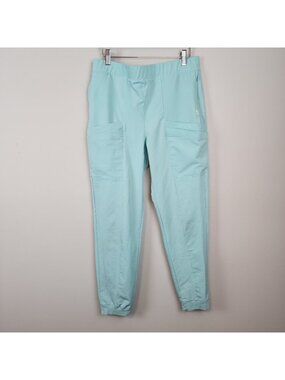 Resurge scrub pants aqua teal pockets sz M uniform
